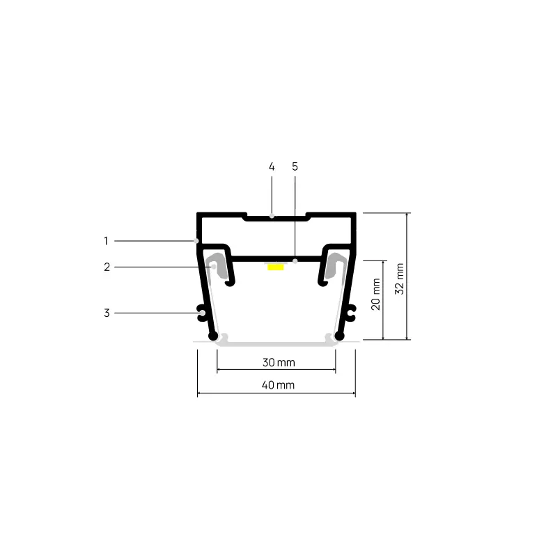 Profil LIGHTRA X030 S, beschriftete Zeichnung