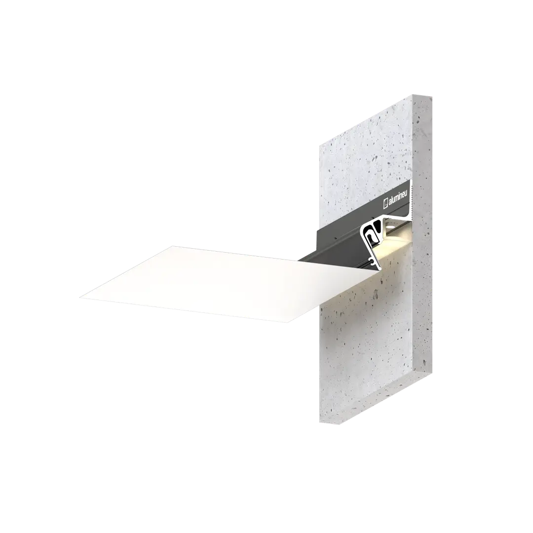 Profil FLOATIA X302, Schwarz matt, Montagebeispiel