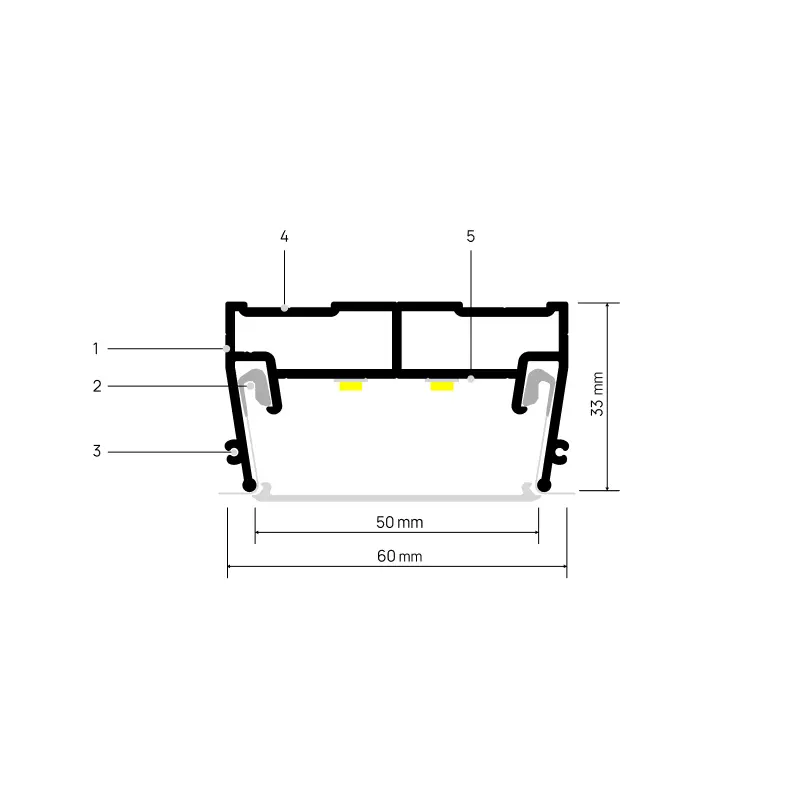Profil LIGHTRA X050, beschriftete Zeichnung