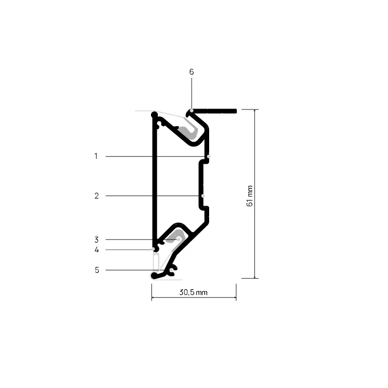 Profil STRATOS X704, beschriftete Zeichnung