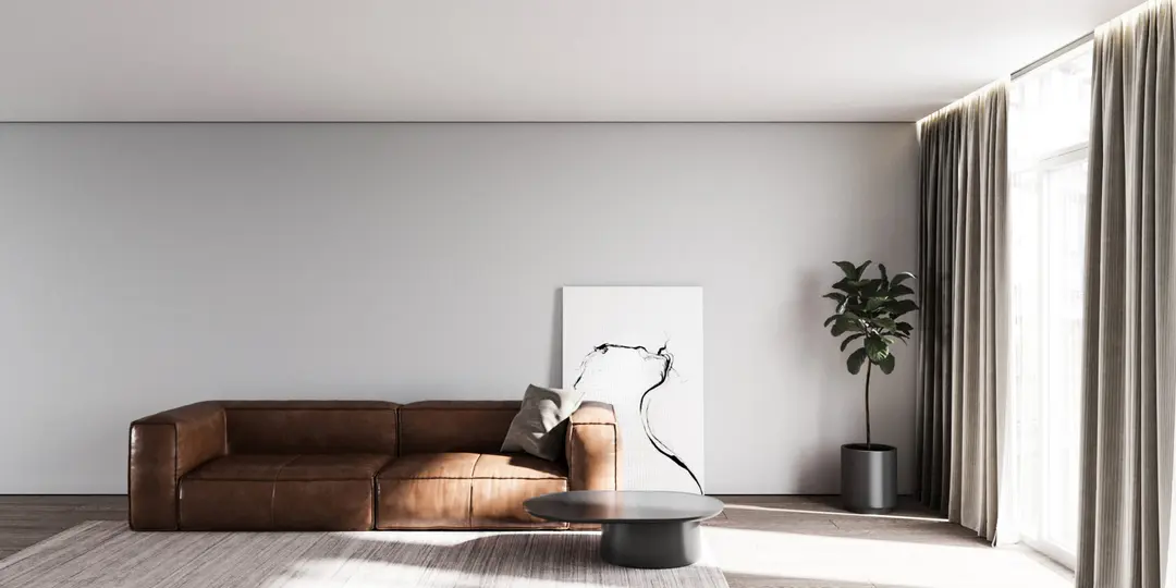 Distanzprofil an der Wand für den Schattenfugen-Effekt